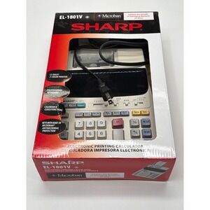 Sharp EL-1801V Electronic Printing Calculator 12-Digit Microban Office Desktop